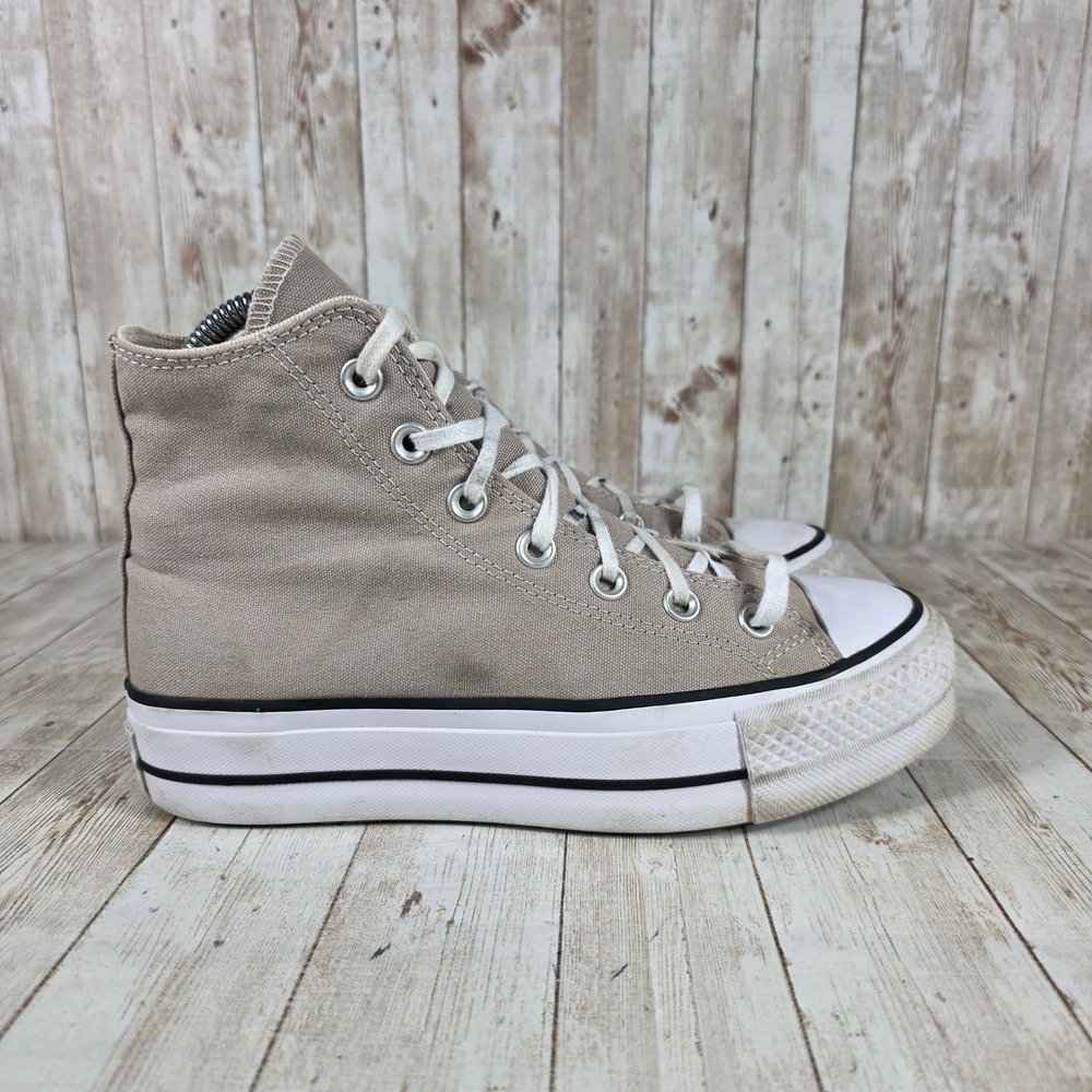 Converse High-Top Sneakers in Beige